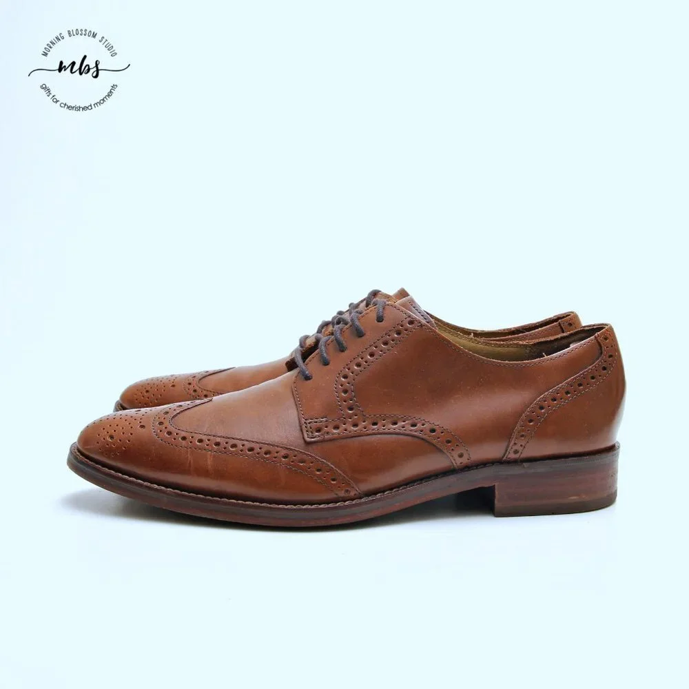 Cole Haan Modern Classics Wingtip Derby Shoes Brown Men‎ 10